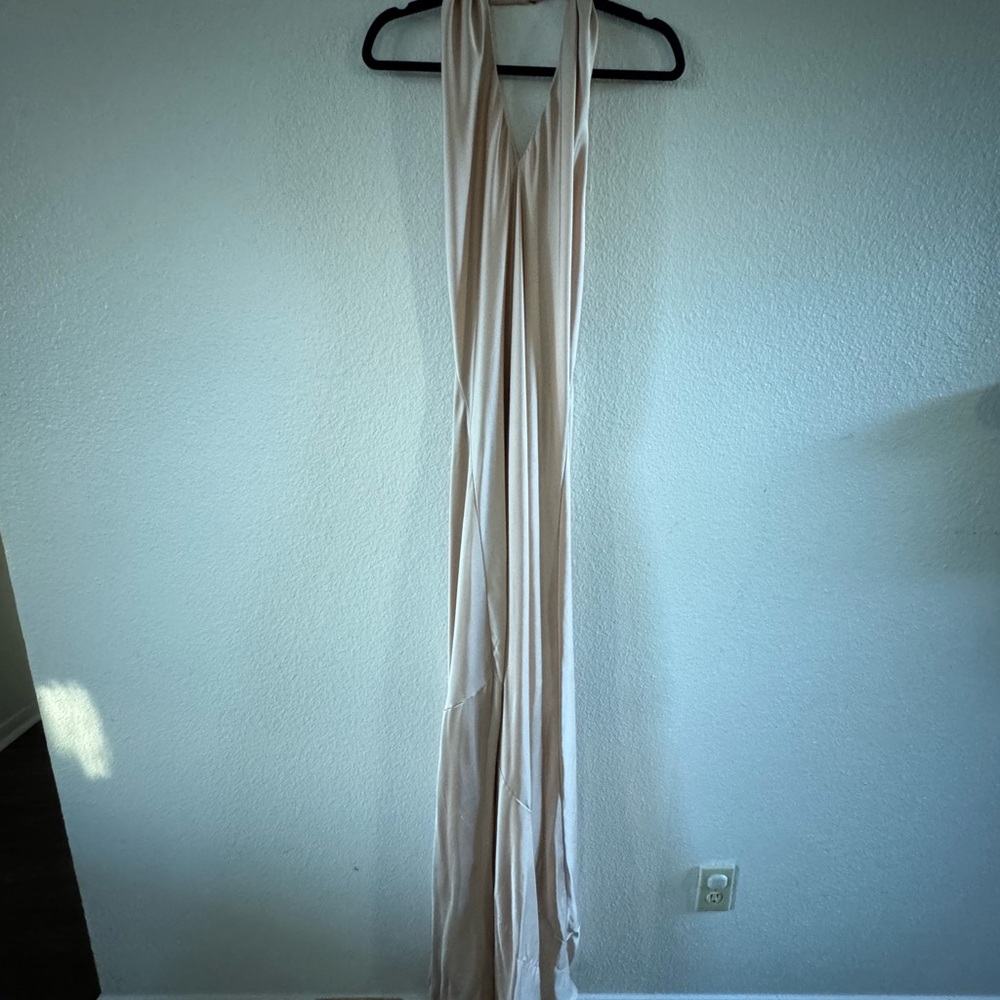 Show Me Your MuMu Champagne Backless Dress
